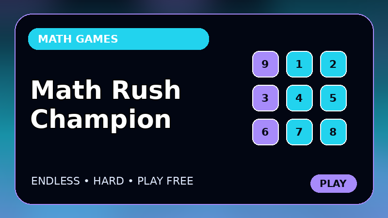 Math Rush Champion