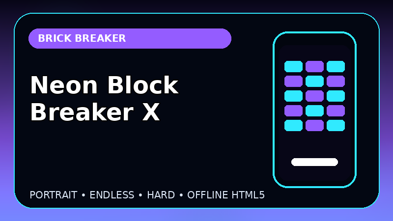 Neon Block Breaker X