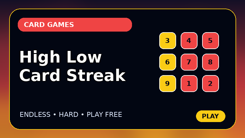 High Low Card Streak